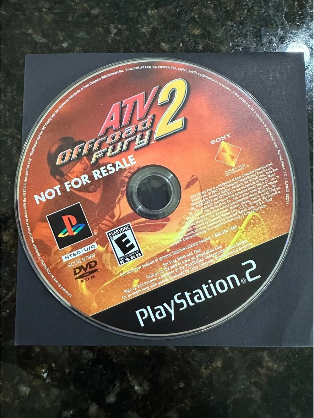 ATV Offroad Fury 2 PlayStation 2 Game Disc